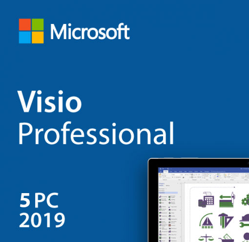 Microsoft Visio Professional 2019 License Product Key 5 PC