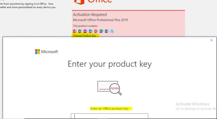 How to activate Office 2019