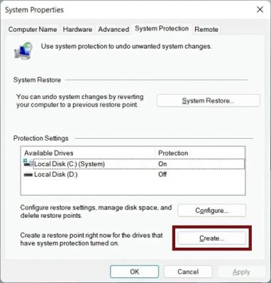 How to Access System Restore in Windows 11